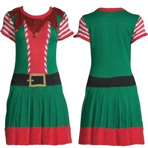 Size XL Sexy Christmas Elf Sweater Dress